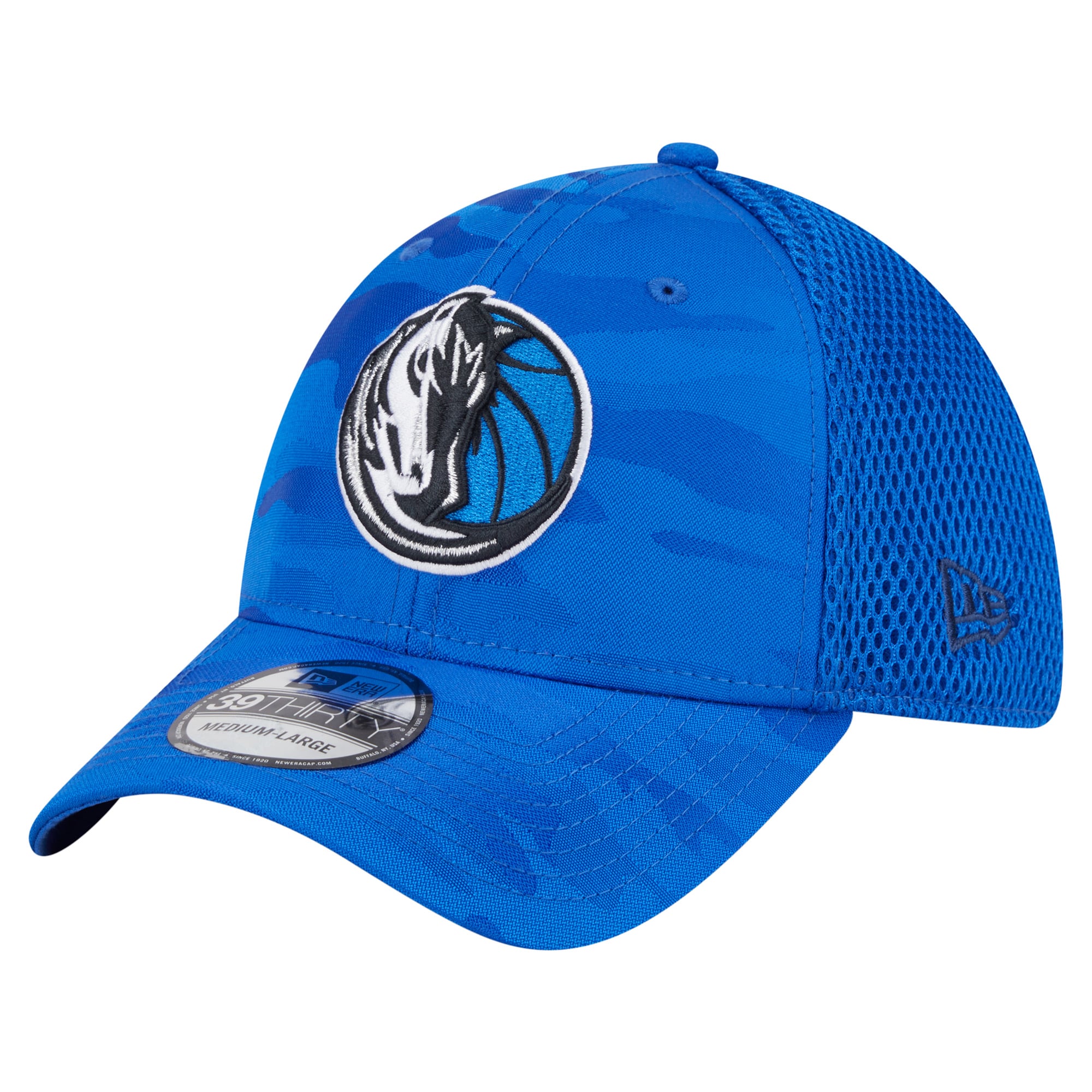 Men's Dallas Mavericks New Era Blue Subtle Camo 39THIRTY Flex Hat